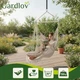 Подвесное кресло-гамак GARDLOV 2в1 Бохо, кресло-качели садовое бразильское с подножкой, бежевый - изображение 7