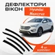 Дефлектори бічних вікон Hyundai Maxcruz Хюндай Макскруз 2013- вітровики - зображення 1
