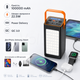 Повербанк Power Bank 100000 mAh 22.5W чорний — зовнішній акумулятор Fast Charge PD QC 3.0 з дисплеєм, USB та Type-C - зображення 3