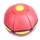 Летючий м'яч-трансформер Flat Ball Disc з LED-підсвіткою, фрисбі 2 в 1, червоний - зображення 4