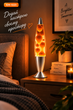 Настольная лава-лампа с парафином Lava lampe KM1031 41 см, оранжевая/прозрачная - изображение 5