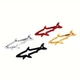 Металлическая 3D-наклейка эмблема Акула Shark на авто мото и гаджеты черная 7.8х3.8 см - изображение 4