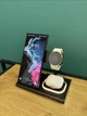 Безпровідна зарядка для Samsung S-series Galaxy Watch 2-8, Galaxy Buds, 4 в 1 Samsung Часи, Нічник, Док станція, Безпровідний зарядний пристрій Самсунг - зображення 3