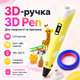 3d ручка для детского творчества 3Dpen С Lcd Экраном Полный Набор Пластик Жёлтый - изображение 1