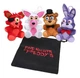 Набір м'яких іграшок П'ять ночей із Фредді ФНАФ (FNAF) 4 шт: Фоксі, Мангл, Той Фредді, Бонні у подарунковому мішечку, 14 см - зображення 2