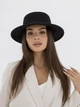 Шляпа шерстяная женская канотье D.Hats цвет черный - изображение 5