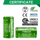 Аккумулятор 16340/CR123 Li-Ion Vapcell T11 Button Top, 1100mAh, 3A, 4.2/3.6/2.5V, Green - изображение 4