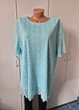 Блузка женская ажурная удлиненная однотонная Bonmarche Голубая 16788 2XL (укр 52-54) - изображение 3