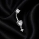 Сережки для пірсингу пупка "Сердечко" Asteel - зображення 1