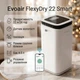 Осушувач повітря Evoair FlexyDry 22 Smart, продуктивність 22 л/24 год, датчик вологості, іонізація, сушіння білизни, резервуар 4,5 л, розумне управління, для приміщень до 60 кв.м - зображення 1