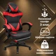 Геймерское Кресло с Подставкой для Ног до 120 кг Компьютерное Игровое Кресло для Геймера с Подножкой DEXON RD Красное / Черное - изображение 4