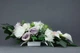 Ритуальная цветочная композиция GALA DECOR с бархатными розами и калами в утяжеленном кашпо 70х20 см - изображение 1