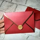 Конверт паперовий подарунковий Gold 12,5х17,4 см перламутр Бордовий 5-91706 - зображення 2