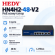 Коммутатор Hedy HN4H2-48-V2 неуправляемый настольный 6 портов PoE AC100-240В - изображение 1