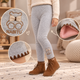Детские теплые лосины для девочки на флисе, 130 см Серого цвета (NABITU kids leggings) - изображение 4
