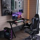 Компьютерный стол YRHome, для геймеров с LED-подсветкой, 140 × 60 × 75 см - изображение 9