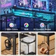 Компьютерный стол BESTIER, для геймеров с LED-подсветкой, черный - изображение 6