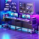 Компьютерный стол Coleshome, для геймеров с LED-подсветкой - изображение 7
