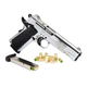 Стартовый пистолет Kuzey 911 engraved matte chrome, черные ручки, с доп. магазином (Colt 1911) - изображение 3