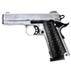 Стартовый пистолет Kuzey 911 SX matte chrome, черные ручки, с доп. магазином (Colt 1911) - изображение 1