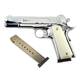 Стартовый пистолет Kuzey 911 shiny chrome, белые ручки, с доп. магазином (Colt 1911) - изображение 2