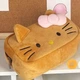 М’який пенал Hello Kitty пенал-косметичка унісекс коричневий поліестер без наповнення з мультяшним принтом на блискавці - зображення 2