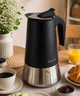 Кофеварка гейзерная Kamille 600 мл (12 порций) из нержавеющей стали черная для всех плит KM-0560 - изображение 8