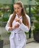 Женский костюм из креп жатки рубашка и штаны Белый Maybel 3XL 412 (2132_6) - изображение 5