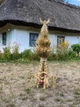 Дідух XL з пшениці вівса та льону, прикрашений плетеними фігурками ангелів та козлика - символа 2027 року. Совушка - изображение 3