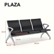 Секционные стулья для зала ожидания PLAZA S3 3-местные черный/серый Intarsio - изображение 6
