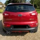 Накладка на задний бампер Kia Sportage Киа Спортейдж диффузор универсальный цвет черно серебристый - изображение 16