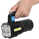 Светодиодный ручной переносной фонарь LF-S09 USB на аккумуляторе черный (Black) - изображение 1