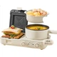 Многофункциональная кухонная машина Bear Breakfast Machine, сэндвичница, тостер, съемная блинница, аппарат для приготовления легких блюд, небольшая кастрюля, гриль, пароварка и плита для сэндвичей L01H1 - изображение 1