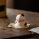 Японская импортная фигурка счастливого кота Tonghe, керамическая статуэтка в японском стиле, милый кот-талисман удачи, рождественский подарок. - изображение 7