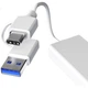 Оригінальний JD чотиривхідний розгалужувач Type-C на USB з двома головками (довжина кабелю 0,2 м), концентратор жорстких дисків, розгалужувач USB-подовжувач, адаптер для ноутбуків та смартфонів - изображение 2