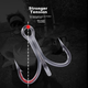 Крючки Guowangliya Three Hooks 3X, усиленные, новые, антикоррозийные, для морской рыбалки, трехлопастные крючки, якорные крючки с зазубринами, размер 4/8, штуки в коробке. - изображение 7