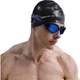 Шапочка для плавания WATERTIME, силиконовая шапочка для плавания, водонепроницаемая, не сдавливает, с увеличенными защитными накладками на уши, модная классическая тренировочная шапочка, черная. - изображение 3