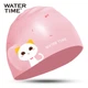 WATERTIME / Детская плавательная шапочка Shuichuan для мальчиков и девочек, водонепроницаемая силиконовая шапочка для плавания, не сдавливающая волосы, с принтом кошки и маленькой принцессы. - изображение 4