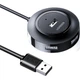 UGREEN USB-хаб 2.0, 4-портова розширювальна док-станція, багатопортовий адаптер для ноутбуків та настільних комп'ютерів, конвертер "один до" з портом живлення, чорний, 2 метри - изображение 1