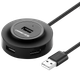 UGREEN USB-хаб 2.0, 4-портова розширювальна док-станція, багатопортовий адаптер для ноутбуків та настільних комп'ютерів, конвертер "один до" з портом живлення, чорний, 2 метри - изображение 4