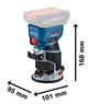 Akumulatorowa frezarka krawędziowa Bosch Professional GKF 18V-8 18 V 6–8 mm 10000–30000 obr/min (06016C2003) - obraz 3