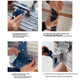 Ремень для переноски багажа Banzheni Cross Packing Strap для международной регистрации багажа, ремень для фиксации чемодана, дорожный ремень безопасности с багажной биркой, дизайн «Звездное небо». - изображение 6