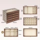 Шкатулка для хранения украшений 5 ярусов 23.5x13.5x17 см Коричневая органайзер для бижутерии из акрила и велюра под дерево - изображение 10