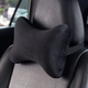 Подушка подголовник автомобильная OEM на сиденье плюшевая Холлофайбер Black - изображение 1