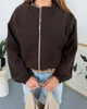 Жіночий кашеміровий бомбер вільного крою Uaclothes 42 Коричневий (like39490-199301360) - изображение 2