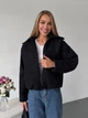 Жіноча демісезонна куртка букле Uaclothes 42 Чорний (like39500-199411349) - изображение 2