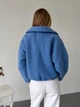 Жіноча демісезонна куртка букле Uaclothes 46 Синій (like39498-199391350) - изображение 5