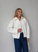 Жіноча демісезонна куртка букле Uaclothes 46 Білий (like39502-199371350) - изображение 2