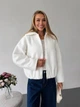 Жіноча демісезонна куртка букле Uaclothes 46 Білий (like39502-199371350) - изображение 3