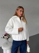 Жіноча демісезонна куртка букле Uaclothes 46 Білий (like39502-199371350) - изображение 4